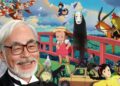 A collage of Hayao Miyazaki's films.