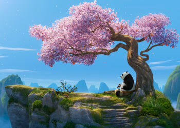 Po (Jack Black) in Kung Fu Panda 4 directed by Mike Mitchell.
