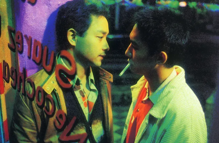 Leslie Cheung as Ho and Tony Leung Chiu-wai as Lai in Happy Together.
