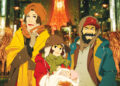 Hana, Miyuki, Gin, and baby Kiyoko in the movie Tokyo Godfathers.