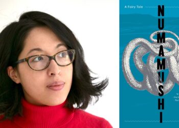 Author Mina Ikemoto Ghosh and her latest book Numamushi