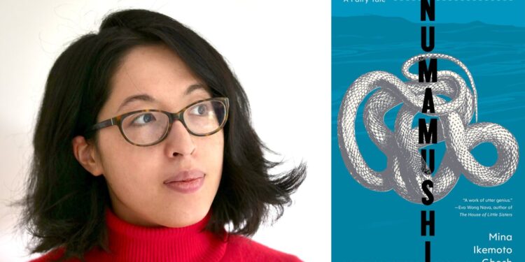 Author Mina Ikemoto Ghosh and her latest book Numamushi