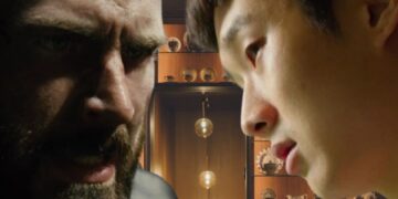 Photo collage of Chris Evans as Curtis Everett in Snowpiercer and Choi Woo-shik as Kim Ki-woo in Parasite.