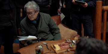 Park Chan-wook on the set of his movie No Other Choice