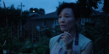 Joan Chen as Feng Xia smoking a cigarette in Montreal My Beautiful