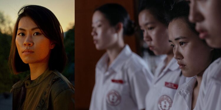 Siyou Tan headshot and a still from the movie Amoeba