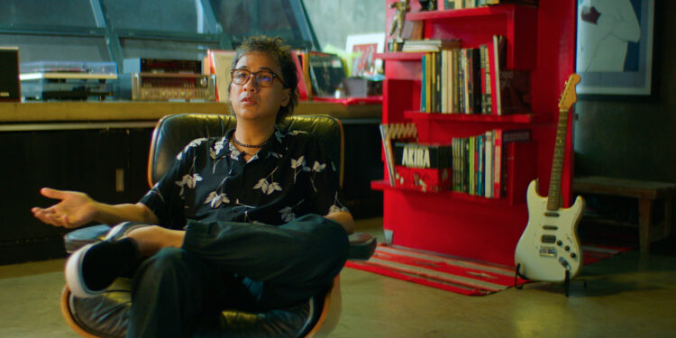 Ely Buendia in a still from Eraserheads: Combo on the Run