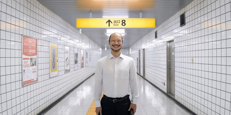 Yamato Kochi as The Walking Man in Exit 8