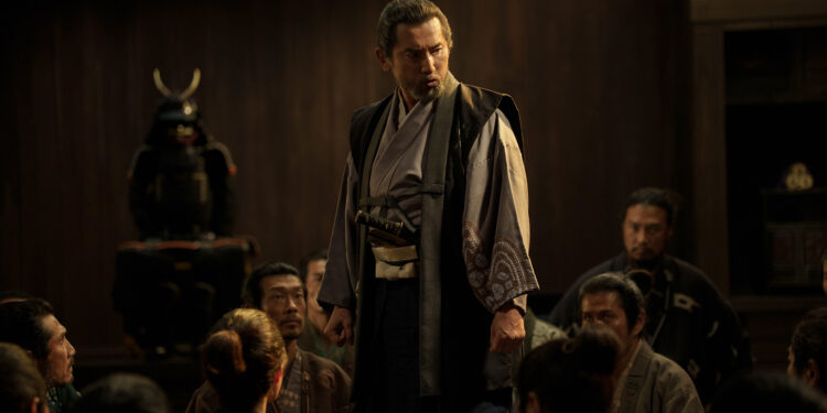 Masahiro Motoki as Lord Murashige Araki in The Samurai and the Prisoner.